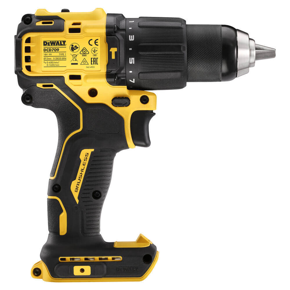 Дрель-шуруповерт аккумуляторная бесщёточная ударная DeWALT DCD709N - Изображение 4