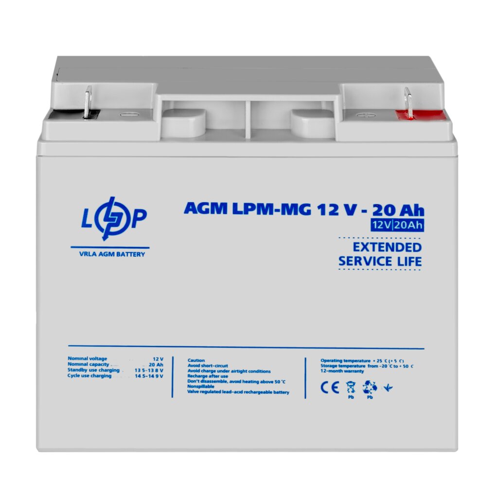 Акумулятор мультигелевий LPM-MG 12V - 20 Ah - Изображение 2