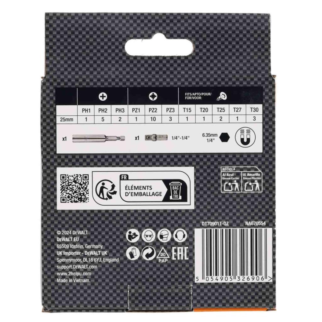 Набор бит DeWALT DT70901T - Изображение 6
