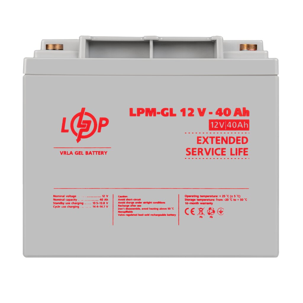 Аккумулятор гелевый LPM-GL 12V - 40 Ah - Изображение 1