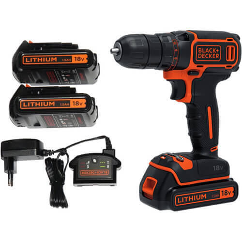 Дрель-шуруповерт аккумуляторная BLACK+DECKER BDCDD186KB - Изображение 2