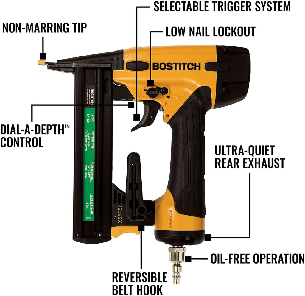 Пістолет скобозабивний пневматичний BOSTITCH SX1 SX1838-E - Изображение 4