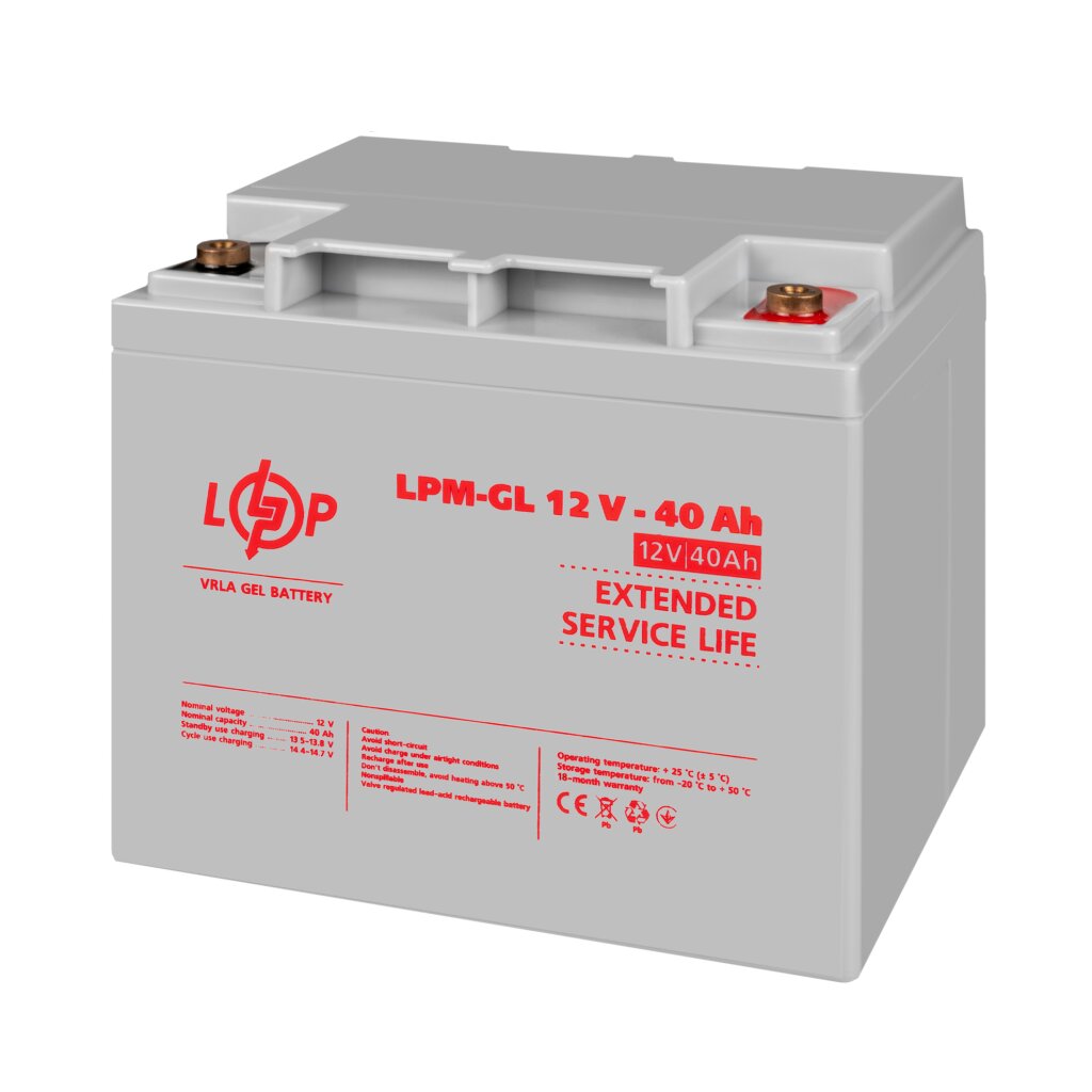 Акумулятор гелевий LPM-GL 12V - 40 Ah - Изображение 3