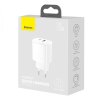 Сетевое зарядное устройство Baseus Compact Quick Charger USB+Type-C 20W Белый (CCXJ-B02) - Изображение 6