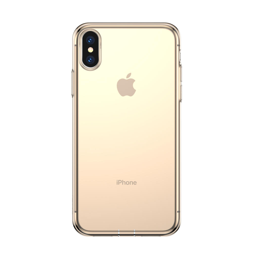 Чехол Baseus для iPhone Xs Max Simplicity Прозрачный Золотой (ARAPIPH65-A0V) - Зображення 8