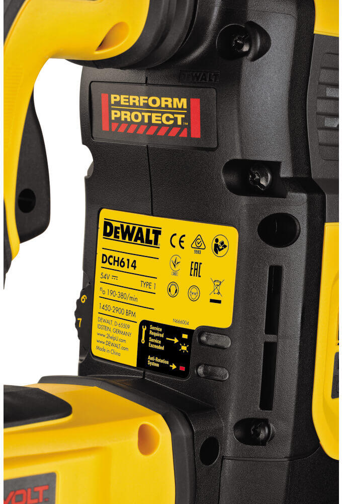 Перфоратор аккумуляторный бесщеточный SDS-MAX DeWALT DCH614N DCH614N - Изображение 4