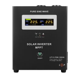 Солнечный инвертор (ИБП) LPY-С-PSW-1500VA (1050Вт) MPPT 24V