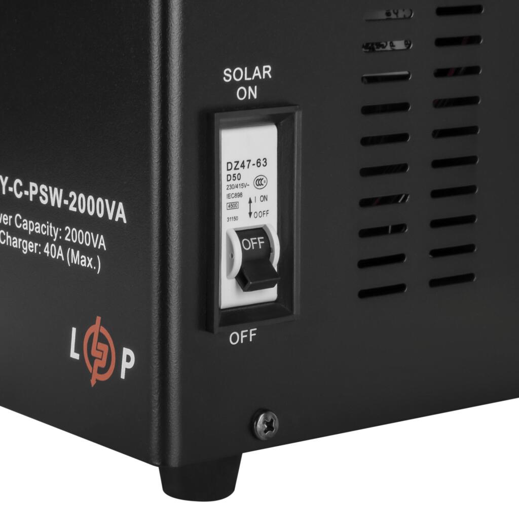 Сонячний інвертор (ДБЖ) LPY-C-PSW-2000VA (1400W) MPPT24V - Зображення 6
