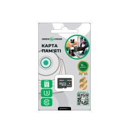 Карта памяти GreenVision microSDHC 64GB Class10 (с адаптером)