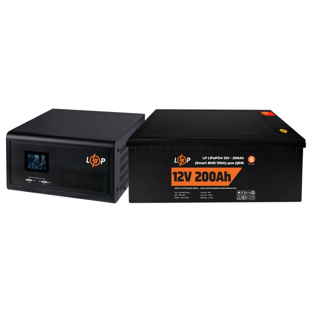 Комплект резервного питания LP(LogicPower) ИБП + литиевая (LiFePO4) батарея (UPS 1000VA + АКБ LiFePO4 2560W) - Изображение 2