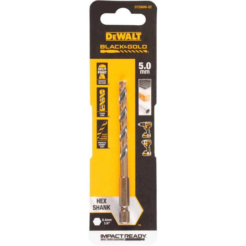 Сверло по металлу EXTREME IMPACT Black & Gold DeWALT DT20606 DT20606 - Изображение 1