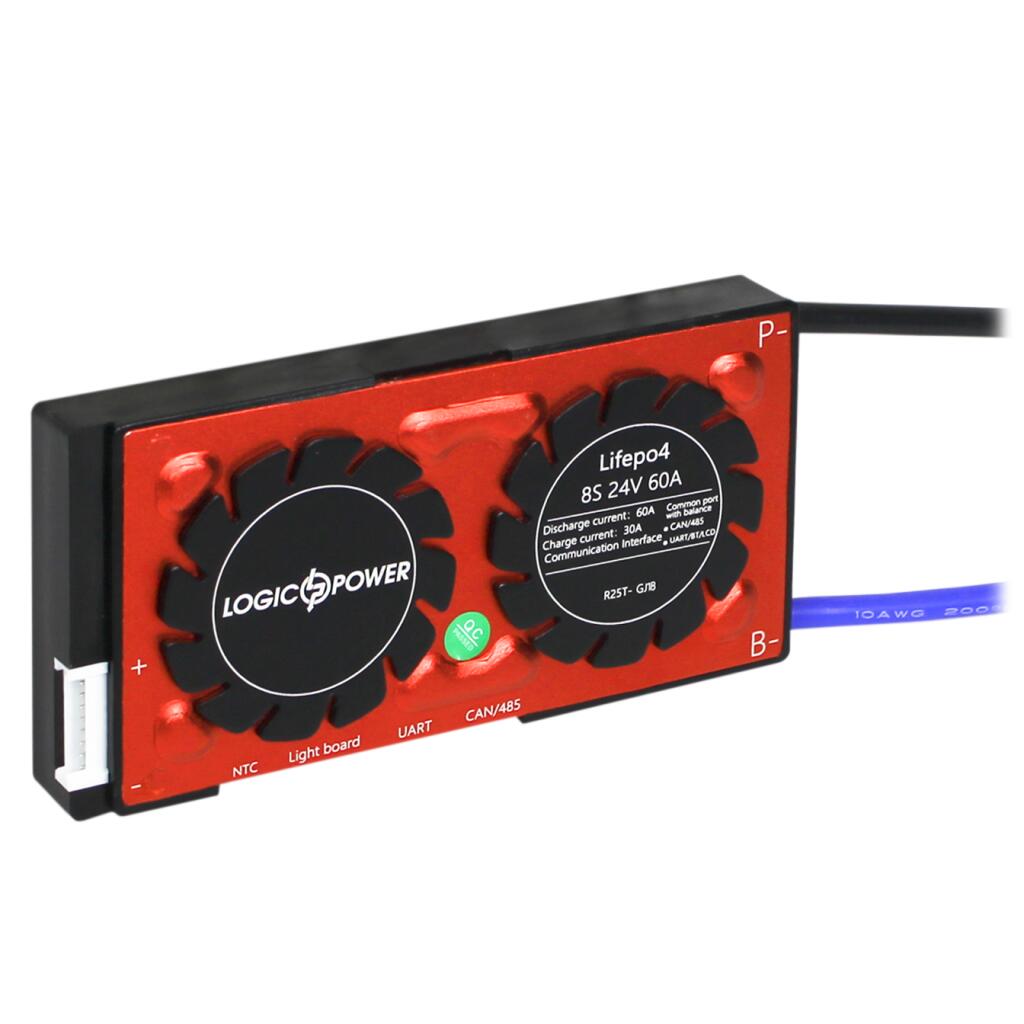 Smart BMS плата LP LiFePO4 24V 8S Dis 60A Ch 30A UART+RS485+CAN - Изображение 2