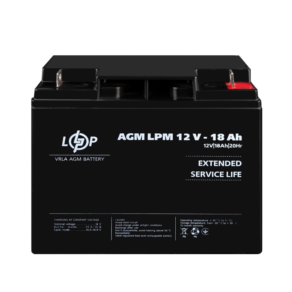 Аккумулятор AGM LPM 12V - 18 Ah - Изображение 2