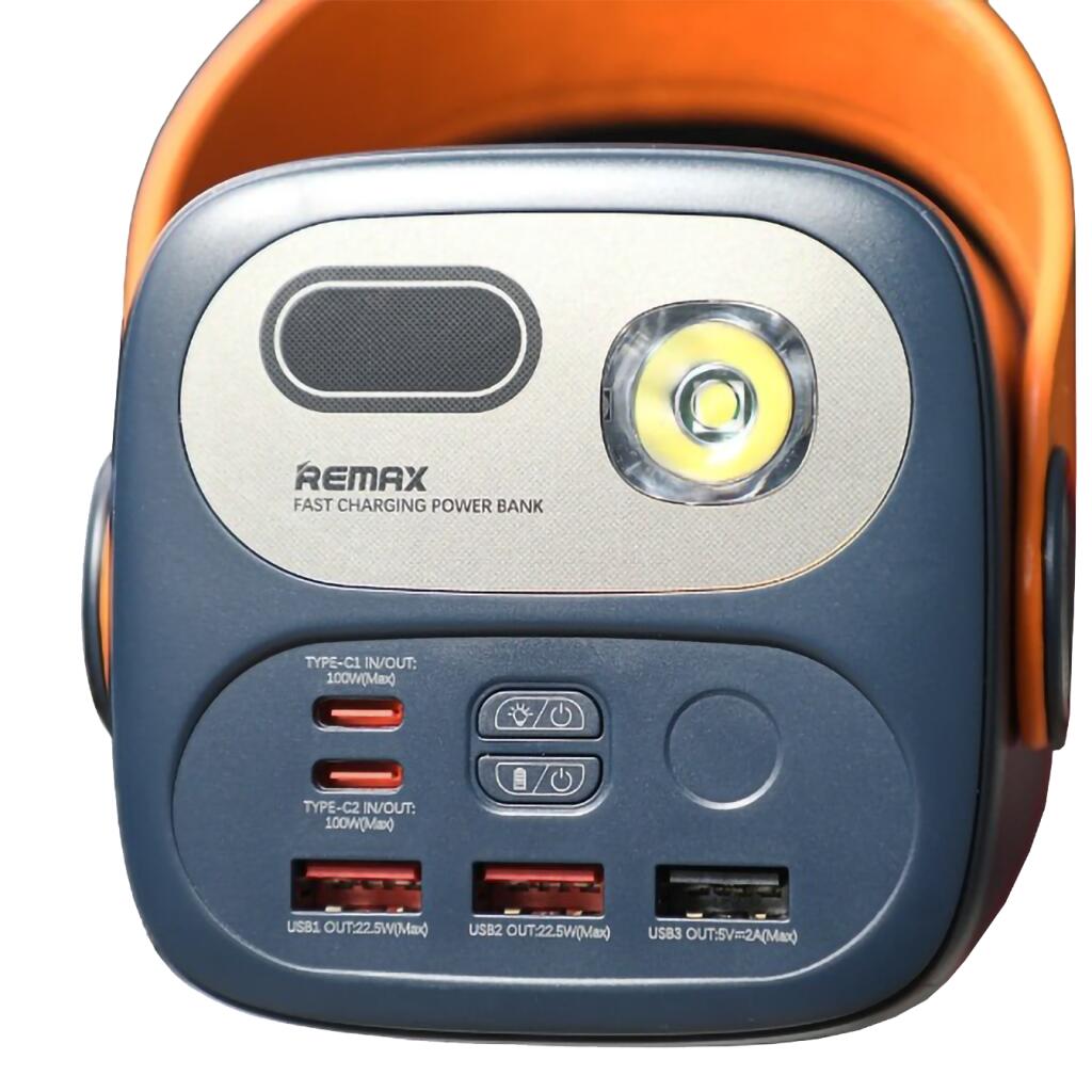 Внешний аккумулятор Remax Gutitan PD 100W + QC 22.5W 60000mAh + LED Синий (RPP-100) - Изображение 2