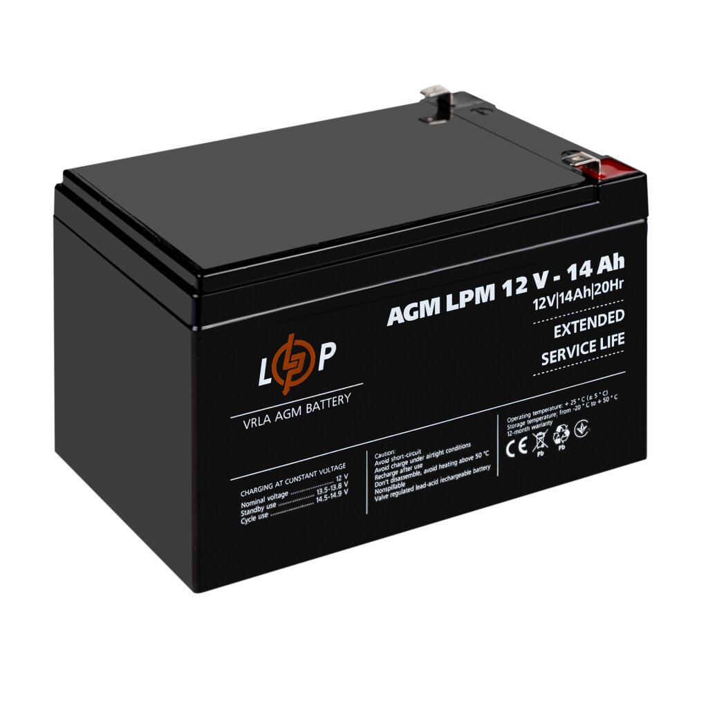 Акумулятор AGM LPM 12V - 14 Ah - Изображение 4