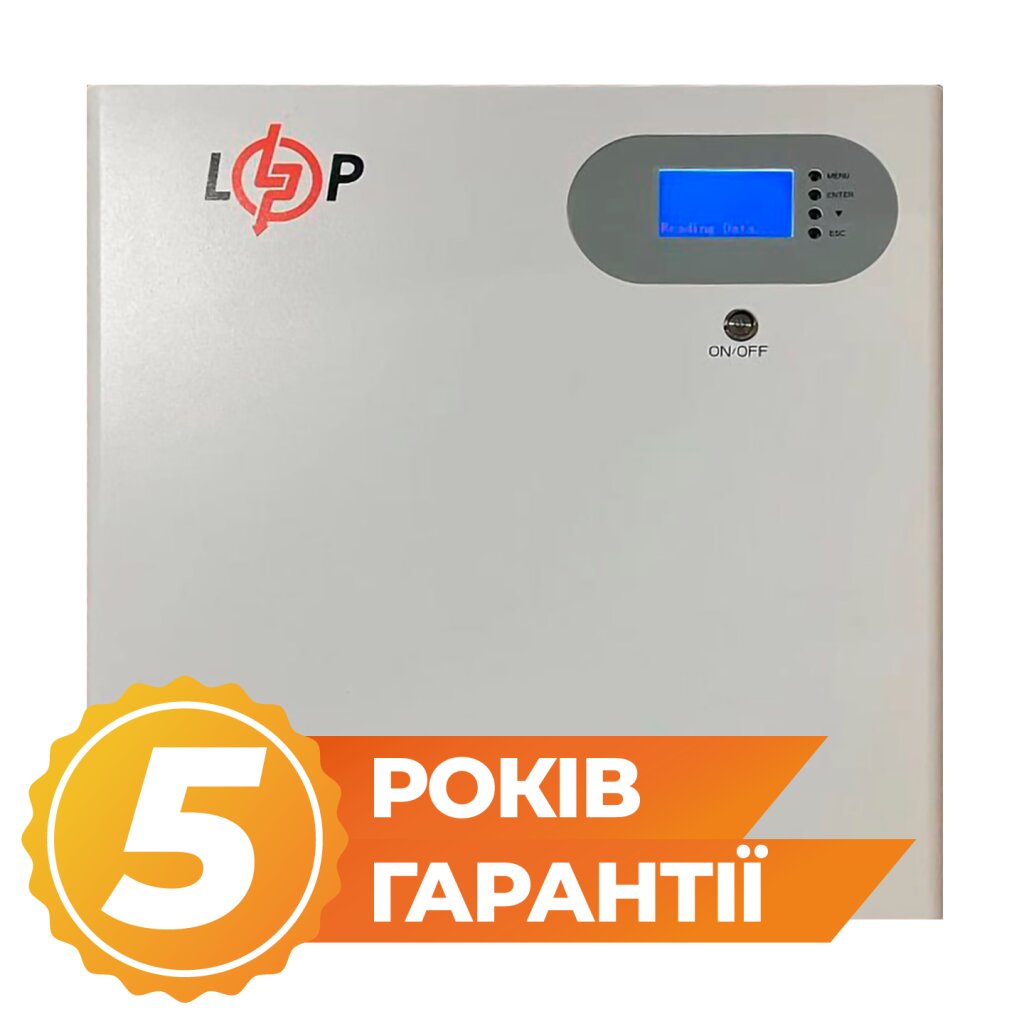 Акумулятор LP LiFePO4 51,2V - 100 Ah 5120Wh (Smart BMS 100A) з LCD WAB RS485/CAN - Изображение 1