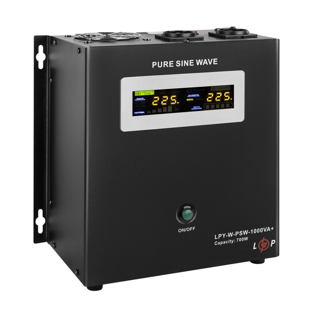 ИБП с правильной синусоидой 12V LPY-W-PSW-1000VA+(700Вт)10A/20A - Изображение 3