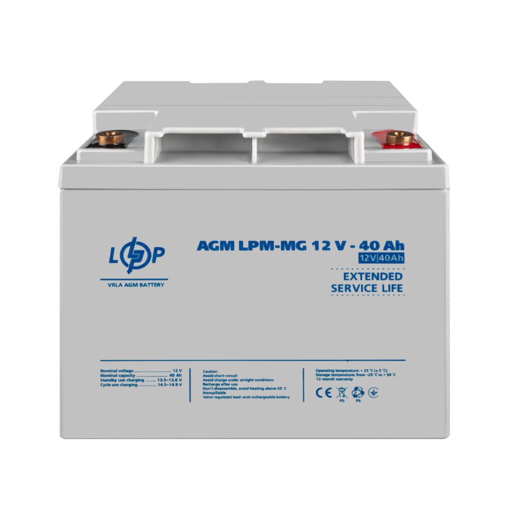 Акумулятор мультигелевий LPM-MG 12V - 40 Ah - Изображение 2