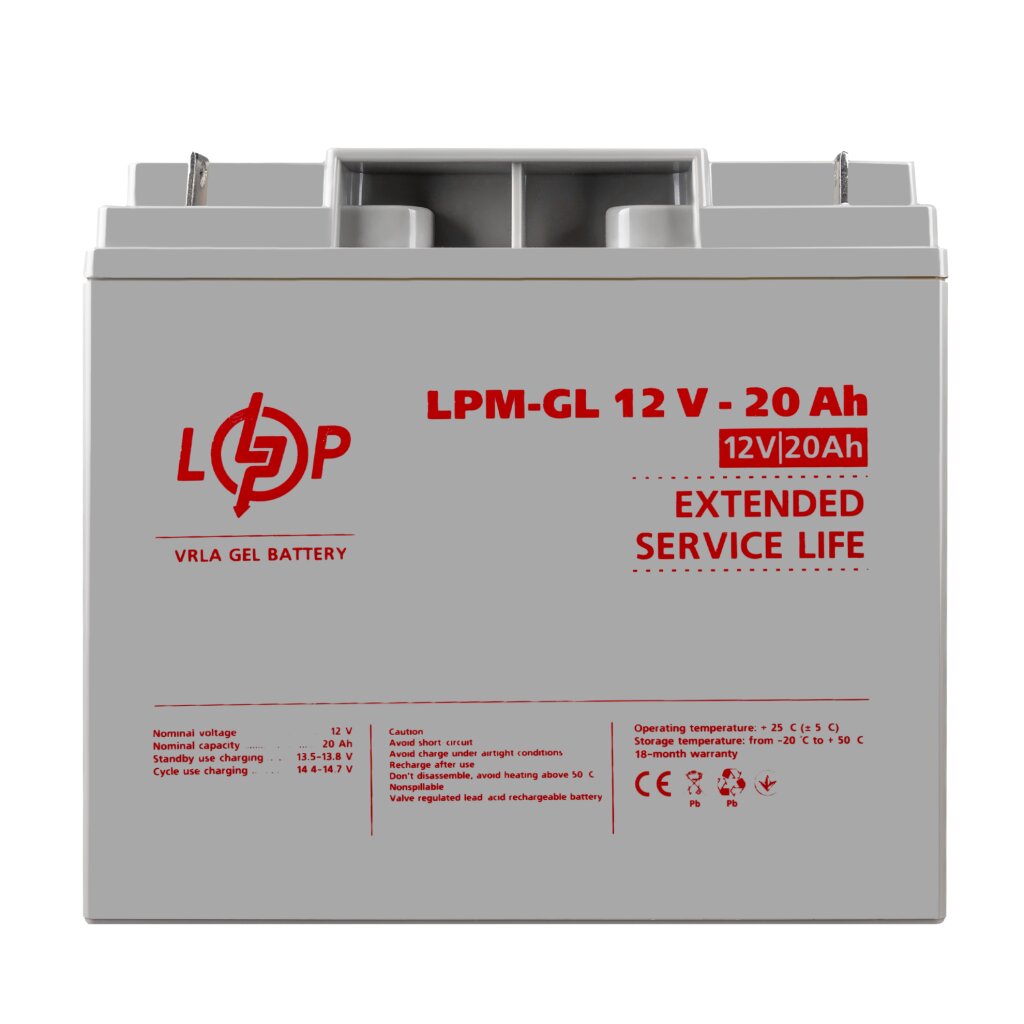 Аккумулятор гелевый LPM-GL 12V - 20 Ah - Изображение 1