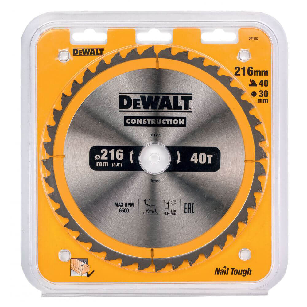 Диск пильный СONSTRUCTION DeWALT DT1953 - Изображение 2