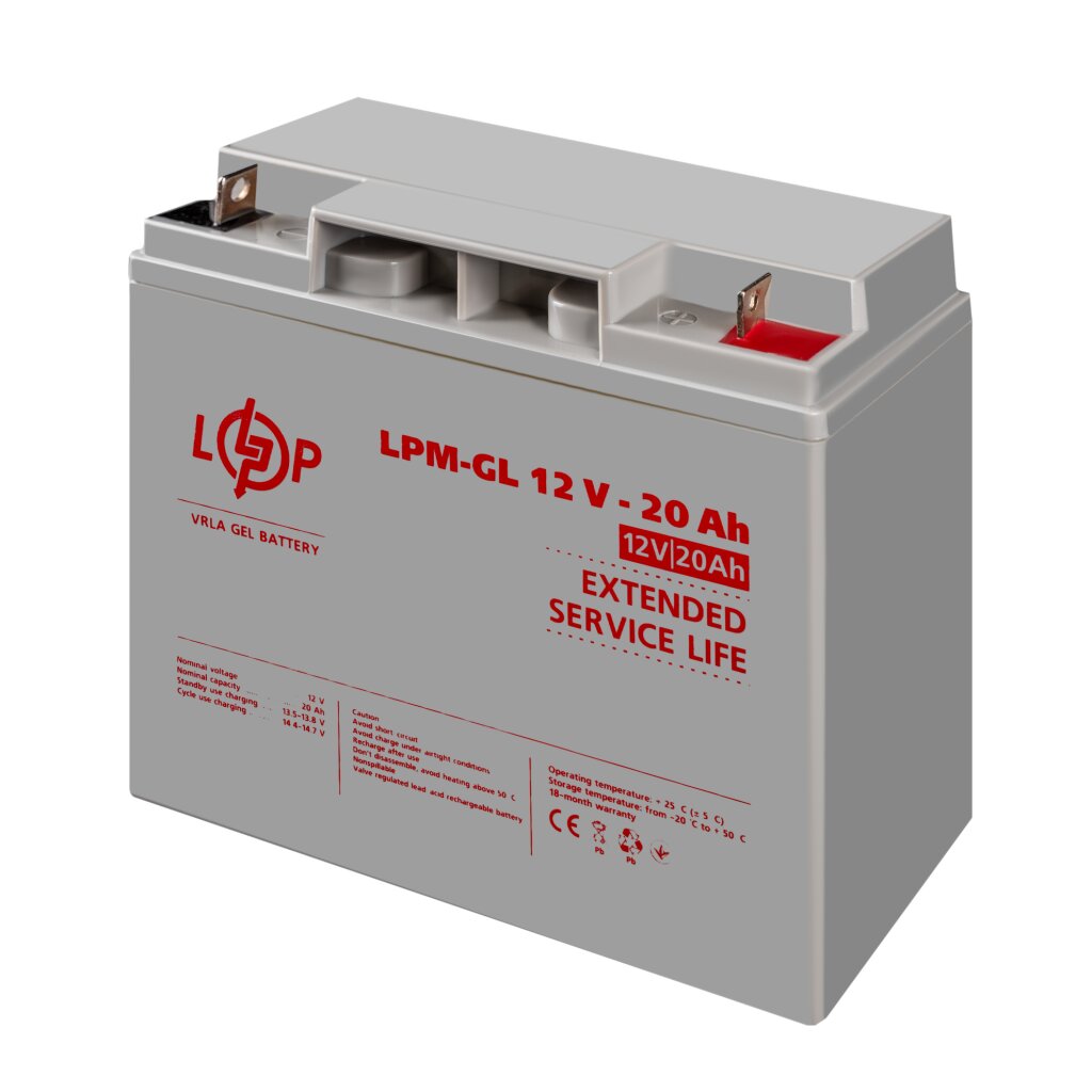 Аккумулятор гелевый LPM-GL 12V - 20 Ah - Изображение 3