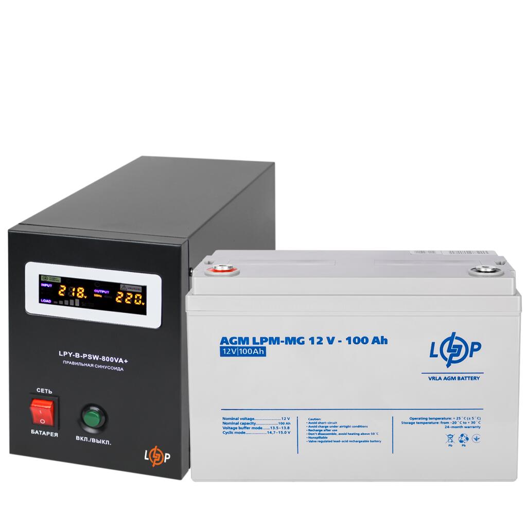 Комплект резервного питания LogicPower ИБП + мультигелевая батарея (UPS B800 + АКБ MG 1200Wh) - Изображение 3