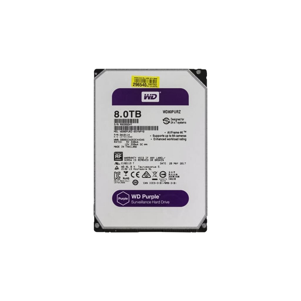 Жорсткий диск Western Digital 8TB Purple (WD80PURZ) - Изображение 1