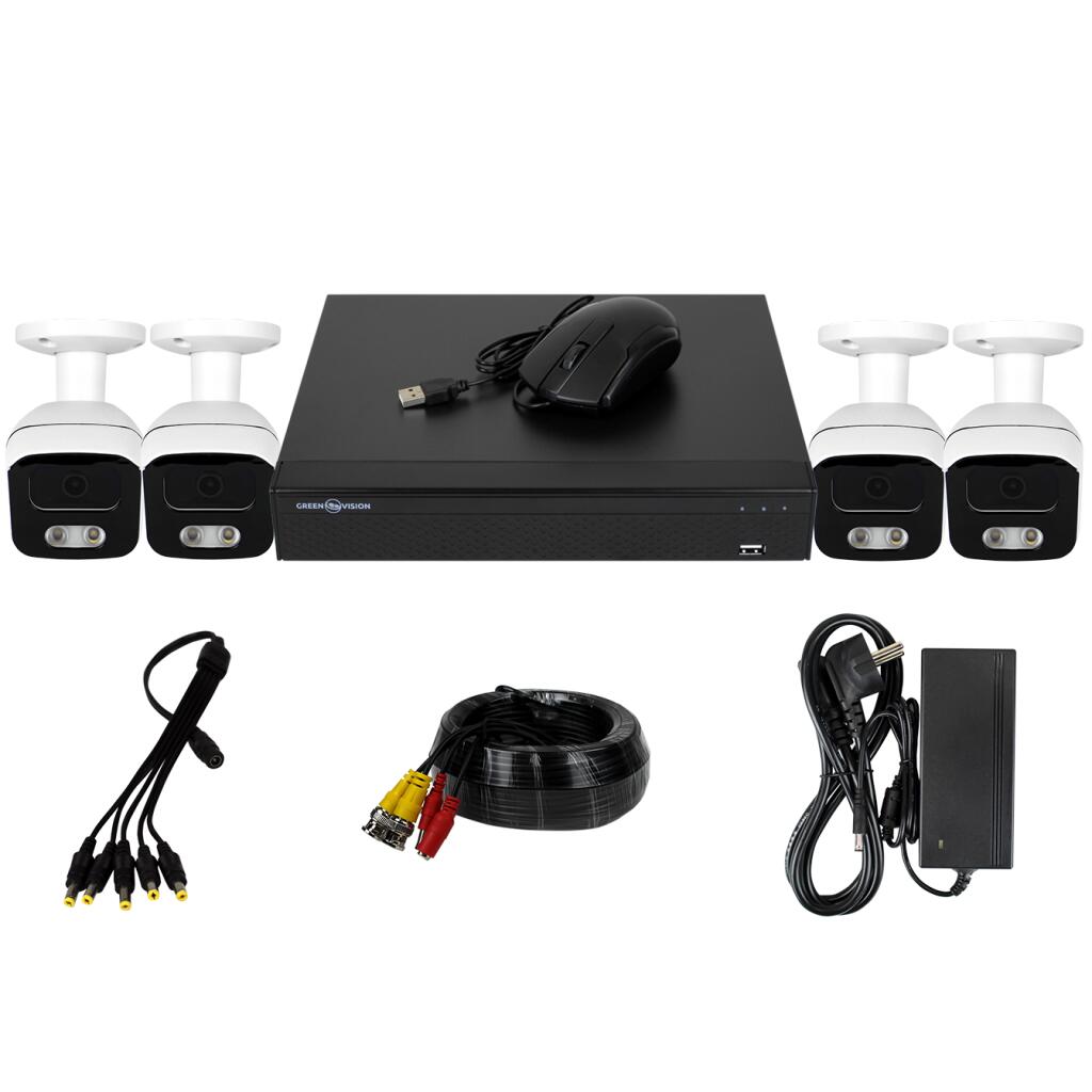 Комплект видеонаблюдения уличный на 4 цилиндрические камеры(LED подсветка) 5MP GV-K-E34/04 - Изображение 5