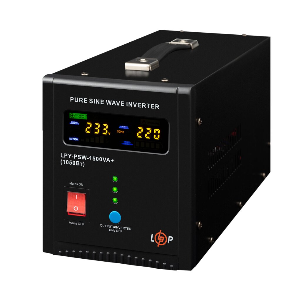 ИБП LogicPower LPY-PSW-1500VA+ (1050Вт) 10A/15A с правильной синусоидой 24V - Изображение 2