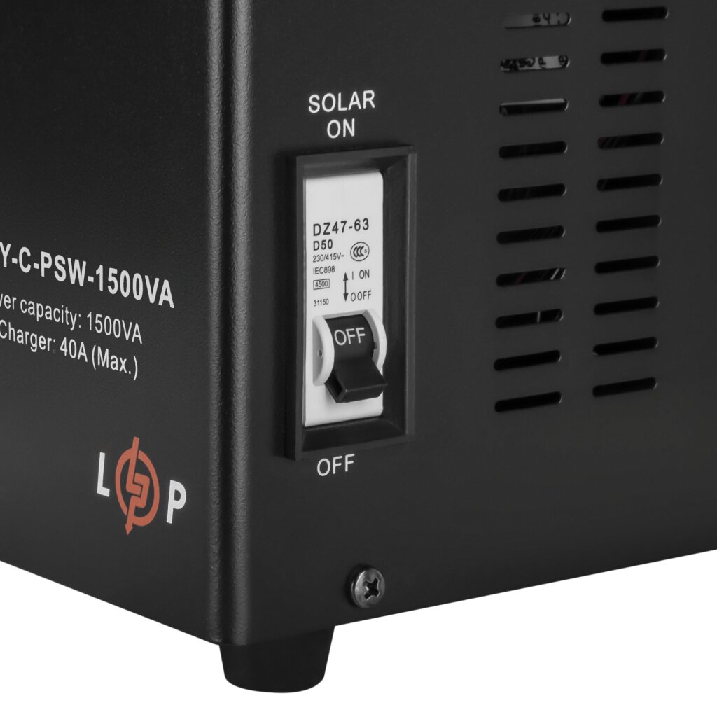 Сонячний інвертор (ДБЖ) LPY-С-PSW-1500VA (1050Вт) MPPT 24V - Изображение 6
