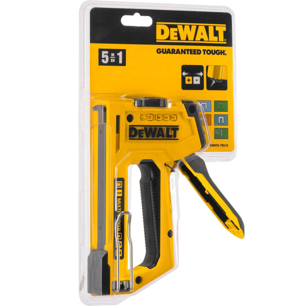 Степлер MULTI TACKER 5 в 1 скобы тип A, G, H, 6-14мм, гвозди J 12, 15 мм DeWALT DWHT0-TR510 DWHT0-TR510 - Изображение 4
