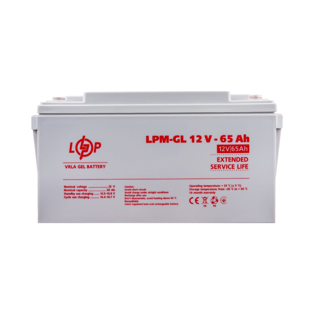 Аккумулятор гелевый LPM-GL 12V - 65 Ah - Изображение 1