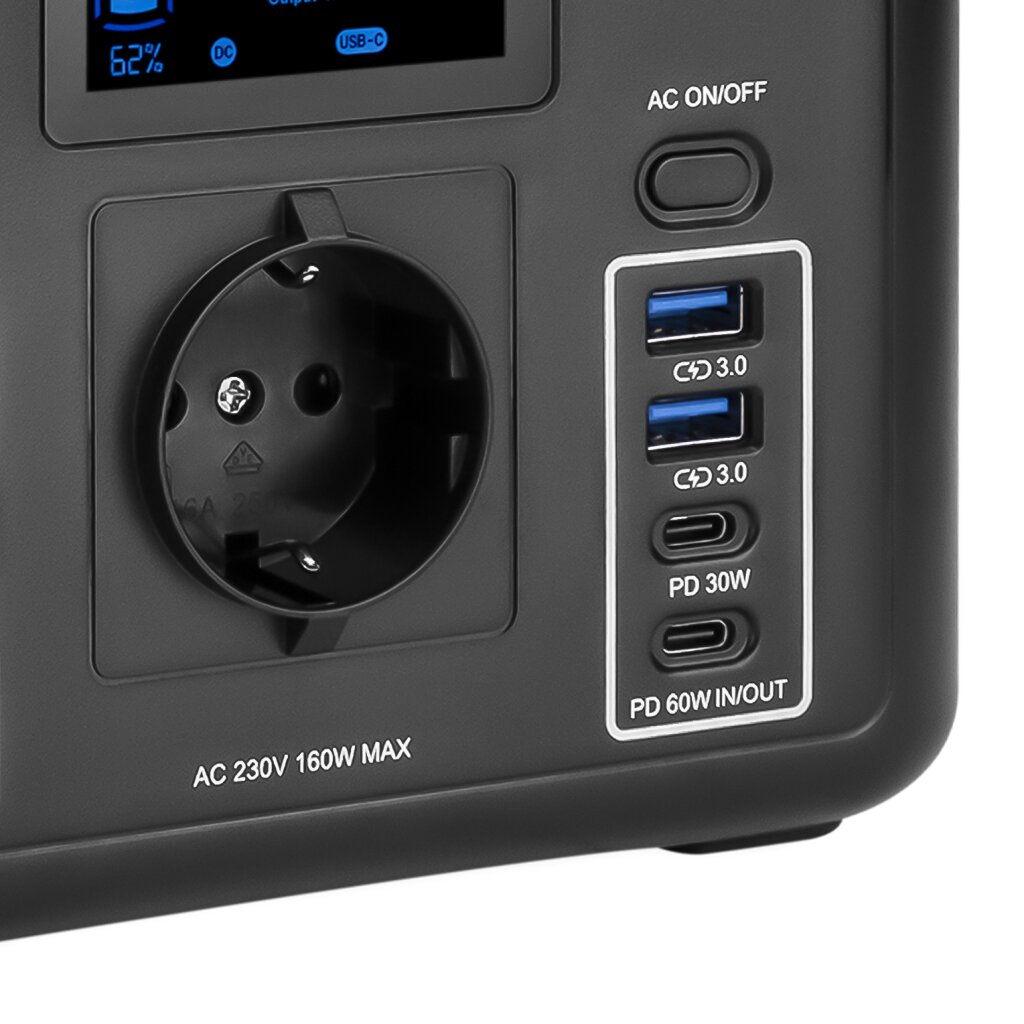 Багатофункціональна портативна зарядна станція LP CHARGER 160 (160W, 204Wh) - Изображение 6