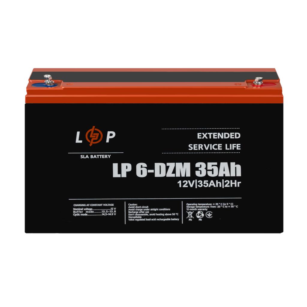 Распродажа (9335) Тяговый свинцово-кислотный AGM аккумулятор LP 6-DZM-35 Ah (09-2023) - Изображение 2