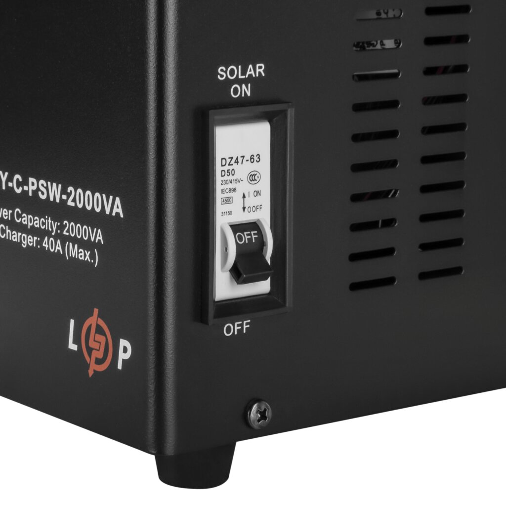 Солнечный инвертор (ИБП) LPY-C-PSW-2000VA (1400W) MPPT24V - Изображение 6