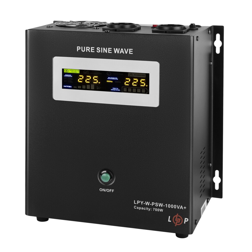 ИБП с правильной синусоидой 12V LPY-W-PSW-1000VA+(700Вт)10A/20A - Изображение 2