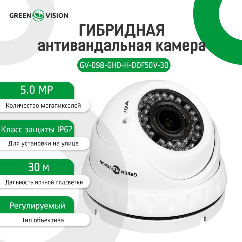 Гибридная антивандальная камера GV-098-GHD-H-DOF50V-30 - Изображение 3