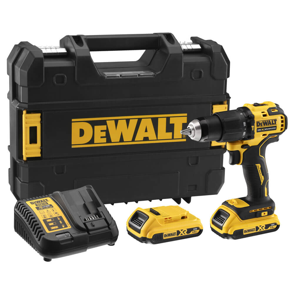 Дрель-шуруповерт аккумуляторная бесщёточная ударная DeWALT DCD709D2T - Изображение 1