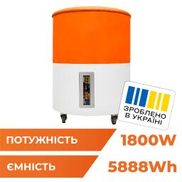 Система резервного живлення LP Autonomic Home F1800W (АКБ 6000Wh) Білий з помаранчевим