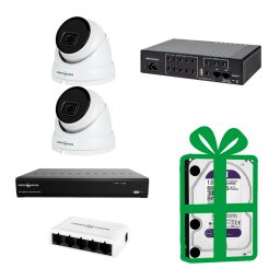 Автономный комплект видеонаблюдения на 2 IP камеры 5MP с ИБП GV-IP-K-W93/2