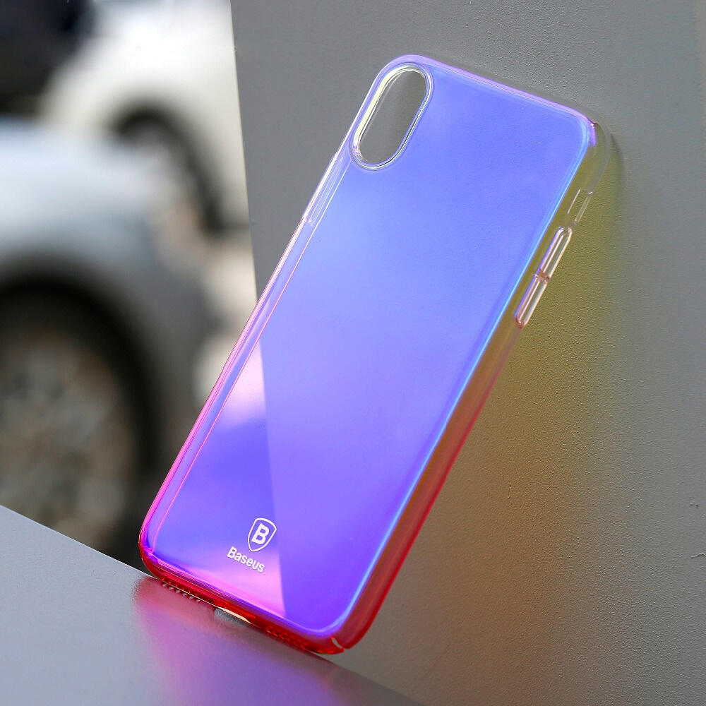 Чехол Baseus для iPhone X/Xs Glaze pink (WIAPIPHX-GC04) - Изображение 6