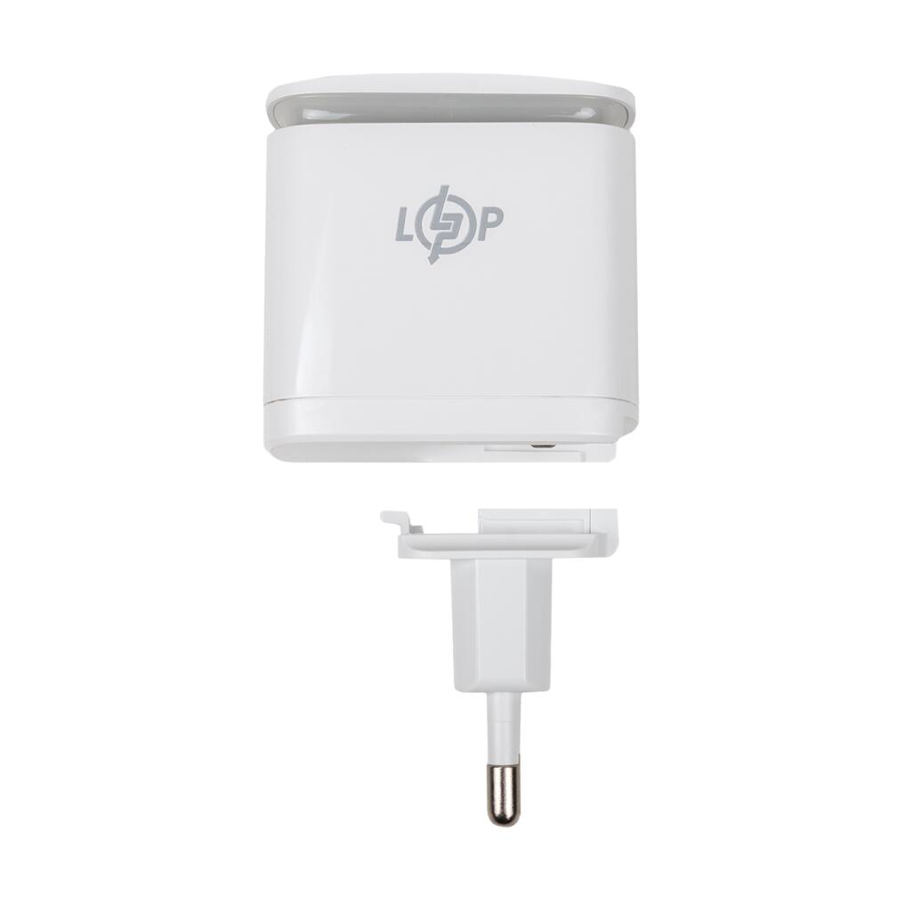 Зарядка для телефону LP 25W (Type-C+USB) QC3.0 PD + кабель (Type-C to Type-C) 25WCH - Зображення 5
