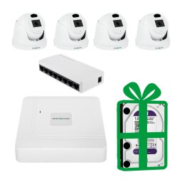 Комплект видеонаблюдения на 4 камеры GV-IP-K-W96/4 3MP
