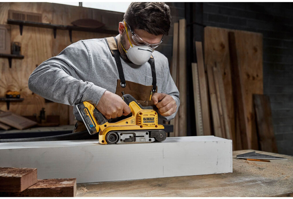 Шлифмашина ленточная аккумуляторная бесщёточная DeWALT DCW220N DCW220N - Изображение 10