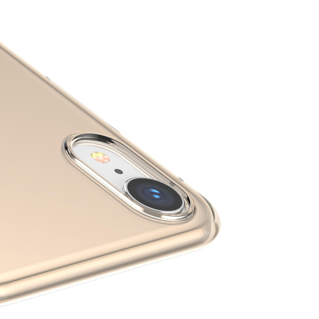 Чехол Baseus для iPhone Xr Simplicity Прозрачный Золотой (ARAPIPH61-A0V) - Зображення 6