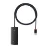 USB Hub Baseus Lite 4-in-1 USB-A to USB3.0*4 + Type-C 1м Черный - Изображение 1