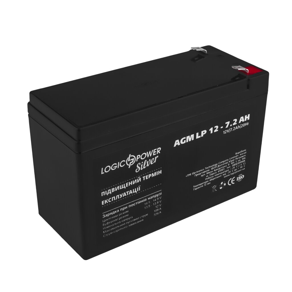Аккумулятор AGM LP 12V - 7.2 Ah Silver - Изображение 1