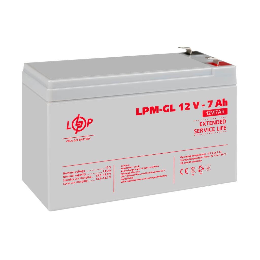 Акумулятор гелевий LPM-GL 12V - 7 Ah - Зображення 4