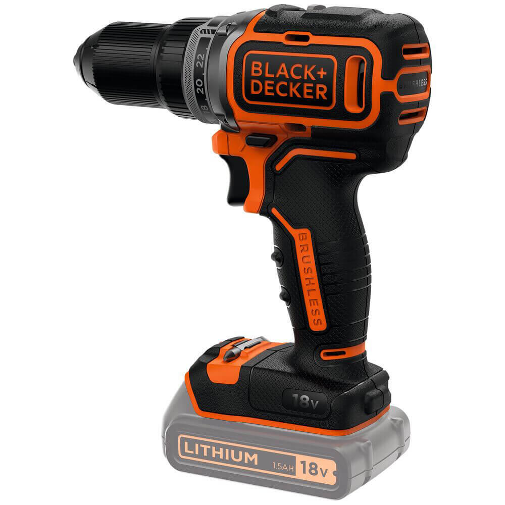 Дрель-шуруповерт аккумуляторная бесщёточная BLACK+DECKER BL186N - Изображение 2
