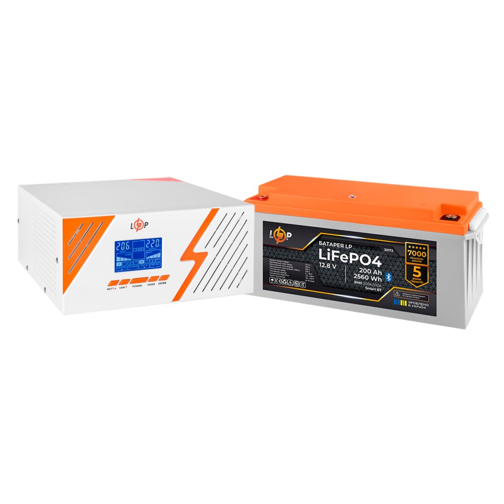 Комплект резервного питания LogicPower B1500 White + литиевая (LiFePO4) батарея 2560Wh - Изображение 3